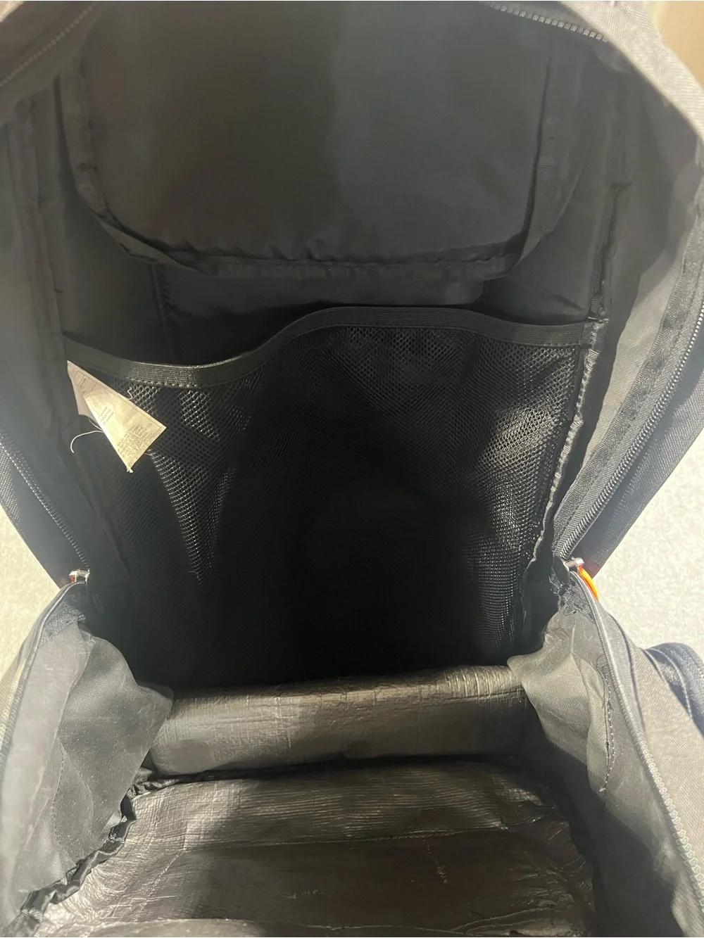 Quiksilver Large Black Backpack with Orange Accents